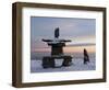 Inukshuk, Inuit Stone Landmark, Churchill, Hudson Bay, Manitoba, Canada-Thorsten Milse-Framed Photographic Print