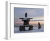 Inukshuk, Inuit Stone Landmark, Churchill, Hudson Bay, Manitoba, Canada-Thorsten Milse-Framed Photographic Print