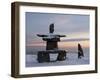 Inukshuk, Inuit Stone Landmark, Churchill, Hudson Bay, Manitoba, Canada-Thorsten Milse-Framed Photographic Print