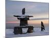 Inukshuk, Inuit Stone Landmark, Churchill, Hudson Bay, Manitoba, Canada-Thorsten Milse-Mounted Photographic Print