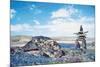 Inukshuk Landscape 2-null-Mounted Art Print