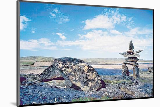 Inukshuk Landscape 2-null-Mounted Art Print