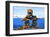 Inukshuk Mount Whistler Canada-null-Framed Art Print