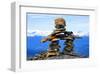 Inukshuk Mount Whistler Canada-null-Framed Art Print