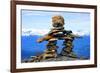 Inukshuk Mount Whistler Canada-null-Framed Art Print