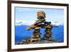 Inukshuk Mount Whistler Canada-null-Framed Art Print