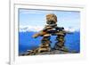 Inukshuk Mount Whistler Canada-null-Framed Art Print