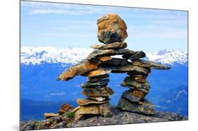 Inukshuk Mount Whistler Canada-null-Mounted Art Print