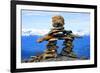 Inukshuk Mount Whistler Canada-null-Framed Art Print