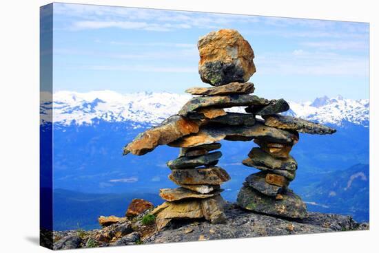 Inukshuk Mount Whistler Canada-null-Stretched Canvas