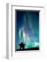 Inukshuk & Northern Lights-null-Framed Art Print