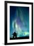 Inukshuk & Northern Lights-null-Framed Art Print