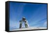 Inukshuk, Nunavut Territory, Canada-Paul Souders-Framed Stretched Canvas