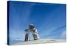 Inukshuk, Nunavut Territory, Canada-Paul Souders-Stretched Canvas