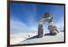 Inukshuk, Nunavut Territory, Canada-Paul Souders-Framed Photographic Print