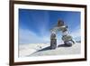 Inukshuk, Nunavut Territory, Canada-Paul Souders-Framed Photographic Print