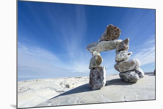 Inukshuk, Nunavut Territory, Canada-Paul Souders-Mounted Photographic Print