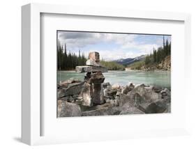 Inukshuk Sturcture - Jasper AB-null-Framed Premium Giclee Print