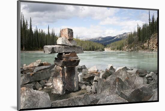 Inukshuk Sturcture - Jasper AB-null-Mounted Premium Giclee Print