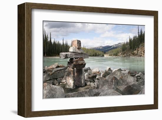 Inukshuk Sturcture - Jasper AB-null-Framed Art Print