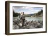 Inukshuk Sturcture - Jasper AB-null-Framed Art Print