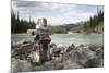 Inukshuk Sturcture - Jasper AB-null-Mounted Art Print