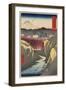 Inume Pass in Kai Province-Ando Hiroshige-Framed Giclee Print