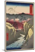 Inume Pass in Kai Province-Ando Hiroshige-Mounted Giclee Print