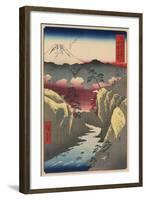 Inume Pass in Kai Province-Ando Hiroshige-Framed Giclee Print