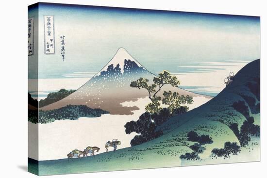 Inumi Pass in the Kai Province-Katsushika Hokusai-Stretched Canvas