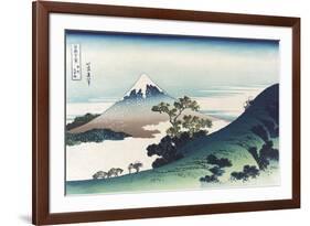 Inumi Pass in the Kai Province-Katsushika Hokusai-Framed Premium Giclee Print