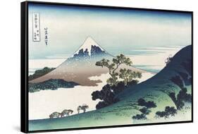 Inumi Pass in the Kai Province-Katsushika Hokusai-Framed Stretched Canvas