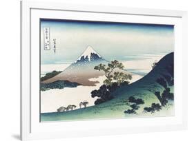 Inumi Pass in the Kai Province-Katsushika Hokusai-Framed Art Print