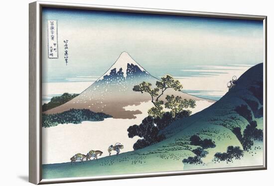 Inumi Pass in the Kai Province-Katsushika Hokusai-Framed Art Print