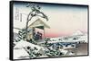 Inumi Pass in the Kai Province-Katsushika Hokusai-Framed Stretched Canvas