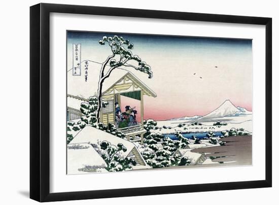 Inumi Pass in the Kai Province-Katsushika Hokusai-Framed Art Print