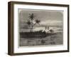 Inundation of the Nile, Remains of a Village Near Tautah, Destroyed by the Overflow-null-Framed Giclee Print
