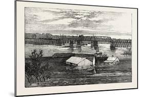 Inundations in the United States of America: Railroad Bridge, Clarksville, Tennessee-null-Mounted Giclee Print