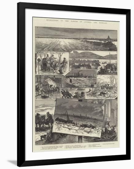 Inundations of the Danube in Austria and Hungary-Johann Nepomuk Schonberg-Framed Giclee Print