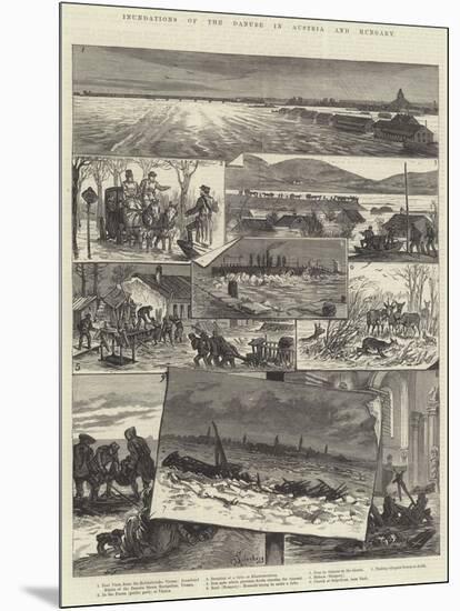 Inundations of the Danube in Austria and Hungary-Johann Nepomuk Schonberg-Mounted Giclee Print