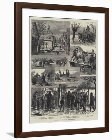 Inundations of the Rhine in Hesse-Darmstadt-Johann Nepomuk Schonberg-Framed Giclee Print