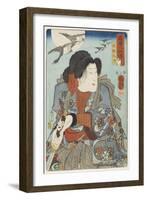 Inuzaka Keno, C. 1852-Utagawa Kuniyoshi-Framed Giclee Print