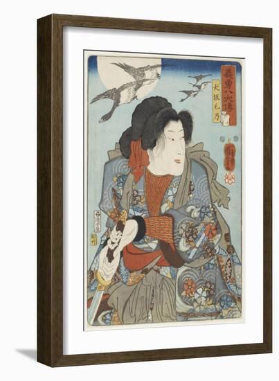 Inuzaka Keno, C. 1852-Utagawa Kuniyoshi-Framed Giclee Print