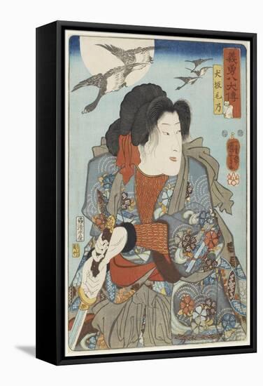 Inuzaka Keno, C. 1852-Utagawa Kuniyoshi-Framed Stretched Canvas