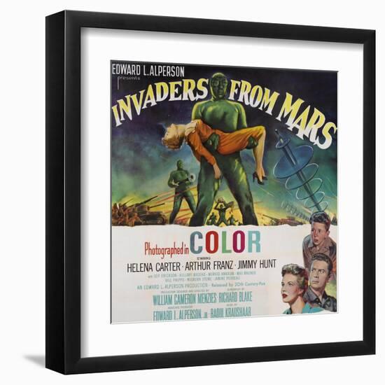 Invaders From Mars, Bottom Left From Top: Jimmy Hunt, Arthur Franz, Helena Carter, 1953-null-Framed Art Print