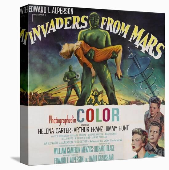 Invaders From Mars, Bottom Left From Top: Jimmy Hunt, Arthur Franz, Helena Carter, 1953-null-Stretched Canvas