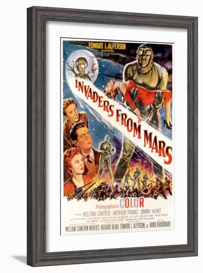 Invaders From Mars, Jimmy Hunt, Arthur Franz, Helena Carter, 1953-null-Framed Art Print