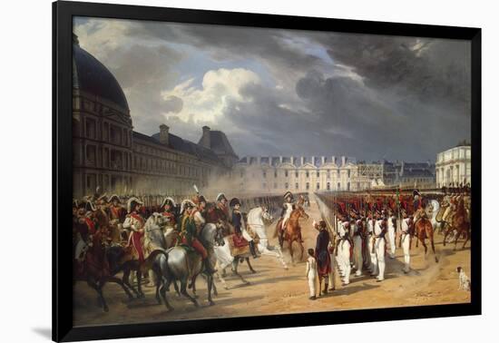 Invalid Handing a Petition to Napoleon at the Parade in the Court of the Tuileries Palace-Horace Vernet-Framed Giclee Print