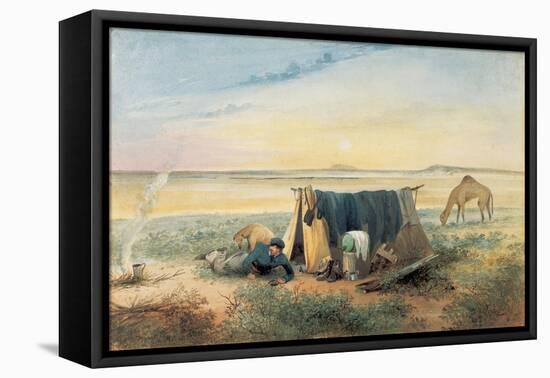 Invalid's Tent, Salt Lake 75 Miles North-West of Mount Arden, 1846-Samuel Thomas Gill-Framed Stretched Canvas