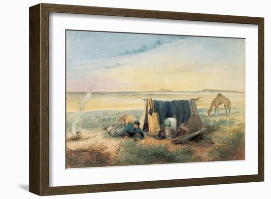 Invalid's Tent, Salt Lake 75 Miles North-West of Mount Arden, 1846-Samuel Thomas Gill-Framed Giclee Print